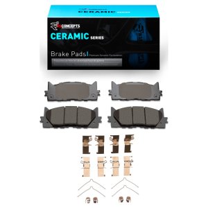 Lexus ES350 Brake Pads - Front - R1 Concepts - R1 Ceramic Pads & Hardware Kit - `07-`18